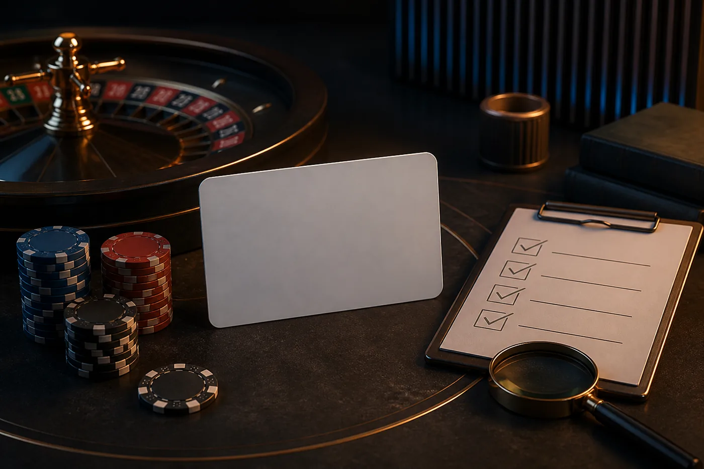 ক্যাসিনো তথ্য ও ডোমেইন যাচাইয়ের প্রতীকী দৃশ্য